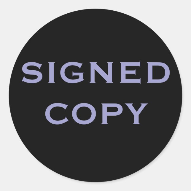 SIGNEDCOPY CLASSIC ROUND STICKER (Front)
