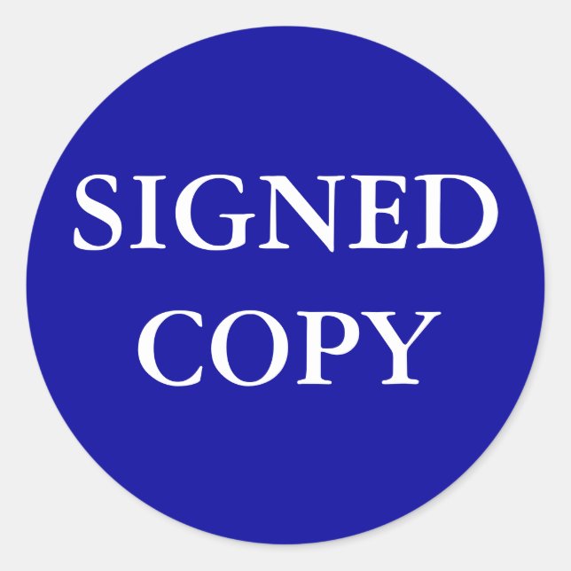 SIGNEDCOPY CLASSIC ROUND STICKER (Front)