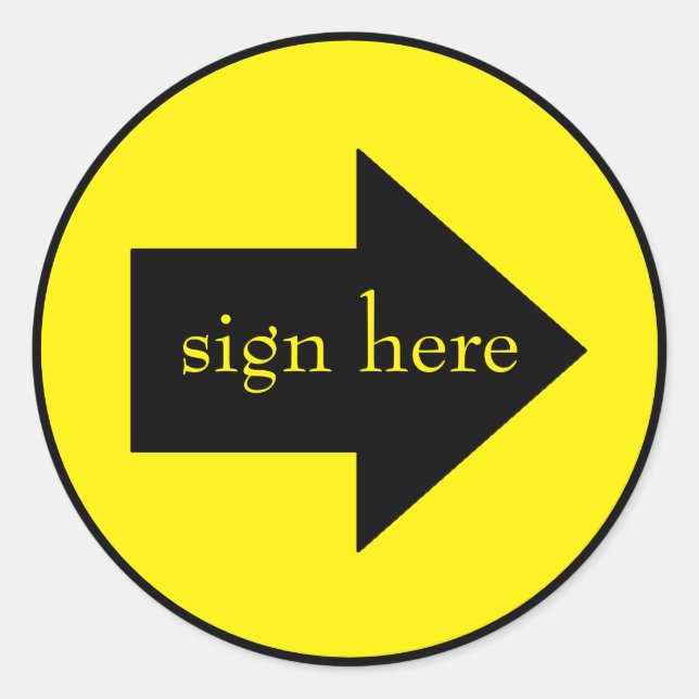 signer ici autocollants par dalDesignNZ (Devant)