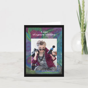 Signes d'une véritable amitié Carte de voeux pliée