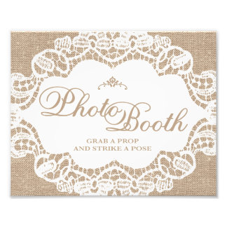 Signes mariages - Burlap & Lace - Photo Booth -