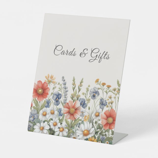 Signes Tabletop Fleur sauvage colorés (Recto)