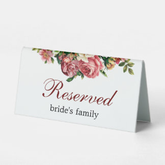 Signes tabletop Mariage de Roses Blush simples rés
