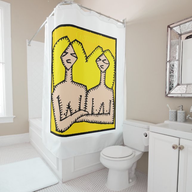 Signes Zodiac Rideau de douche Gemini (En situation)