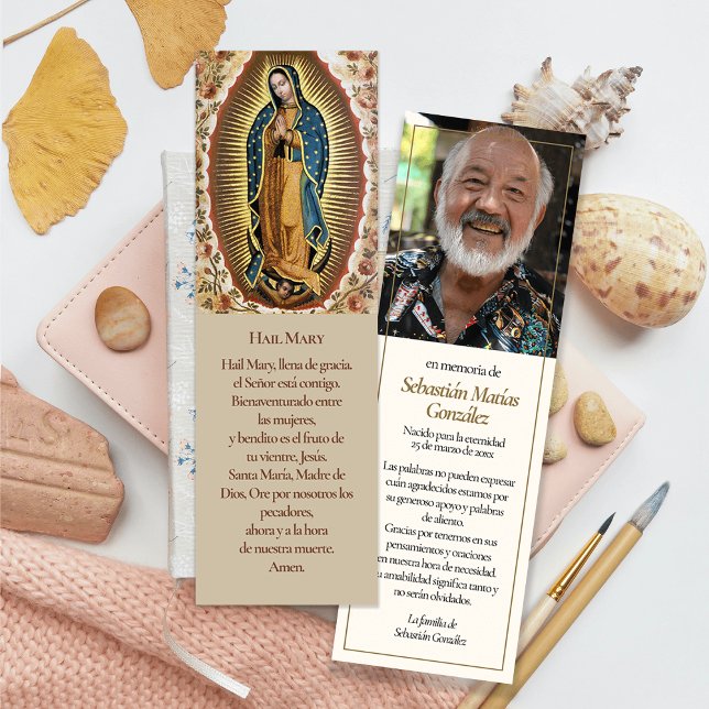 Signet commémoratif Guadalupe - Cartes de voeux (catholic, religious, celebration of life, in loving memory of, prayer cards for bereavement)