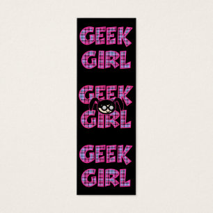 Signet de conception de fille Geek plaid