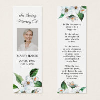 Signet du mémorial de photos florales blanches
