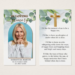 Signet funéraire commémoratif minimal botanique