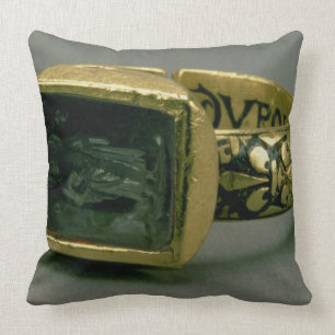 Signet ring of King Louis IX of France (St. Louis) Throw Pillow