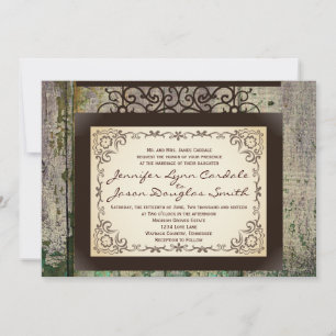 Signet Vintage Invitations de Mariage campagnard R