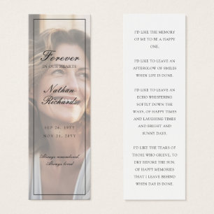 Signets de deuil photo élégants pour funérailles e