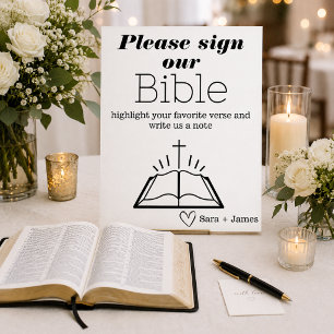 Signez notre livre d'or de mariage Biblique, Panne
