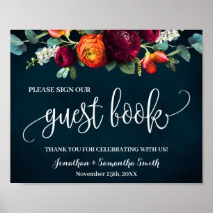Signez notre livre d'or mariage vin marine