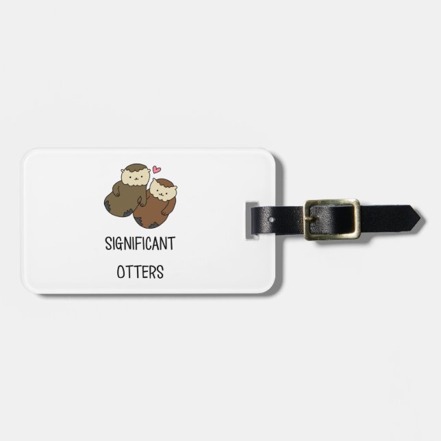 SIGNIFICANT OTTERS couple's shirts, accessories Luggage Tag (Front Horizontal)