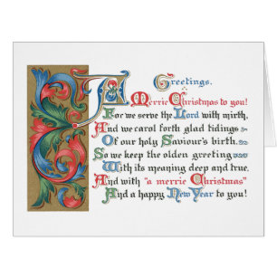 Signification de grande carte de voeux de Noël