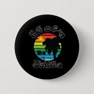 Signing ASL Sign Language Clothes Beach Deaf Aware 2 Inch Round Button