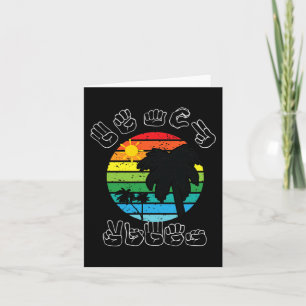 Signing ASL Sign Language Clothes Beach Deaf Aware Card