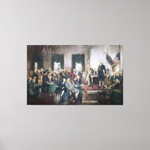 Signing of the Constitution by Howard C. Christy Canvas Print