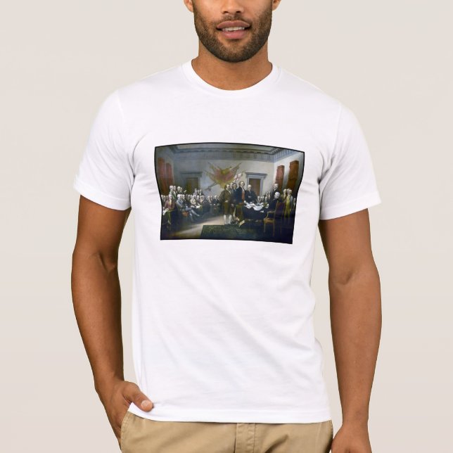 Signing The Declaration Of Independance T-Shirt (Front)
