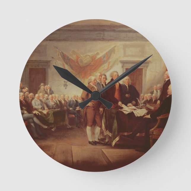 Signing the Declaration of Independence, 4th Round Clock (Front)