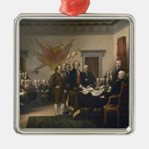 Signing the Declaration of Independence, July 4th Metal Ornament