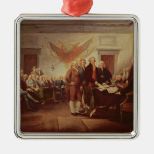 Signing the Declaration of Independence Metal Ornament
