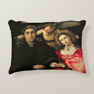 Signor Marsilio Cassotti and his Wife, Faustina Decorative Pillow