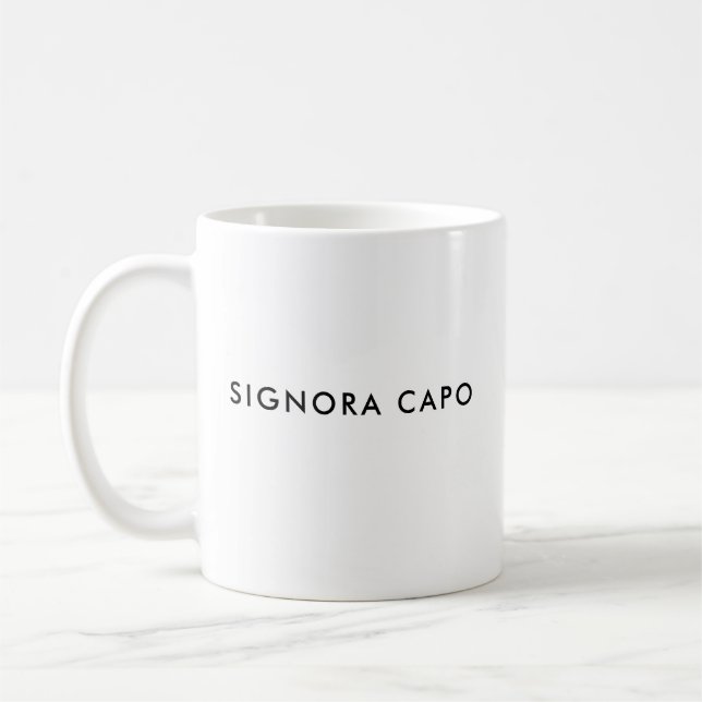Signora Capo | Boss Lady | Italian Coffee Mug (Left)