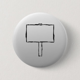 Signpost Notice Image. Black on grey. 2 Inch Round Button