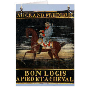 Signpost with Frederick the Great on Horseback