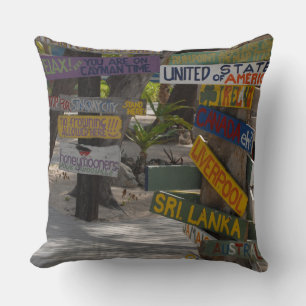 signposts and Throw Pillows