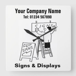 Signs & Displays Sign Manufacturers Square Wall Clock