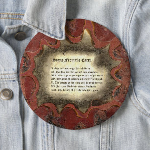 Signs From The Earth 6 Inch Round Button