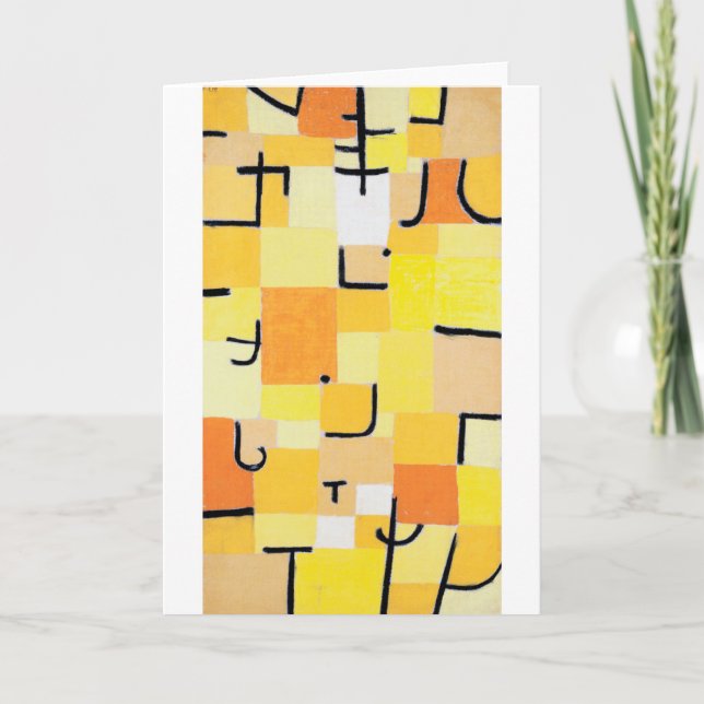 Signs in Yellow, Paul Klee Card (Front)