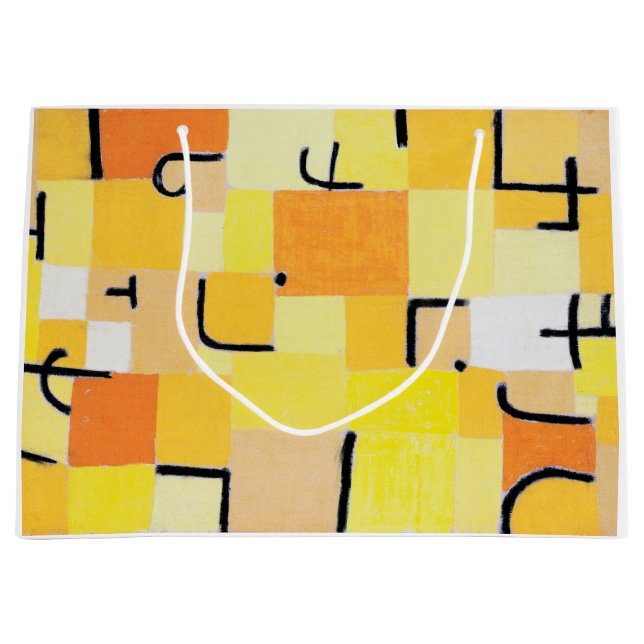 Signs in Yellow, Paul Klee Large Gift Bag (Front)