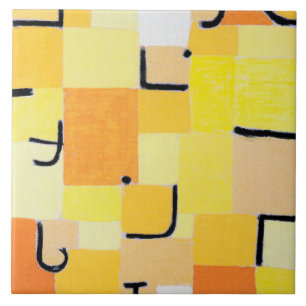Signs in Yellow, Paul Klee Tile