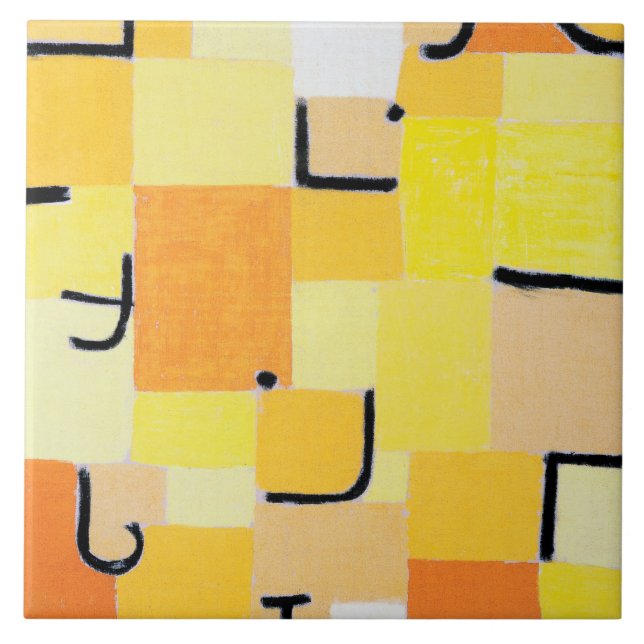 Signs in Yellow, Paul Klee Tile (Front)