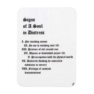Signs of A Soul In Distress Magnet