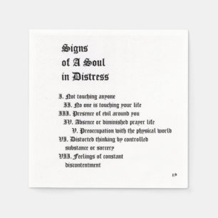 Signs of A Soul In Distress Napkin
