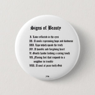 Signs of Beauty 2 Inch Round Button