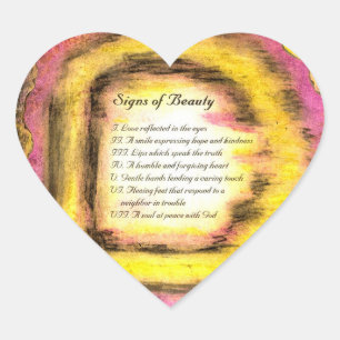 Signs of Beauty Heart Sticker