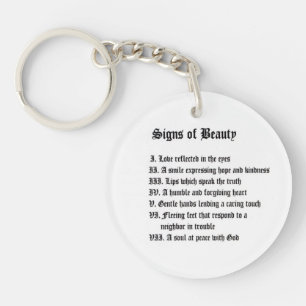 Signs of Beauty Keychain