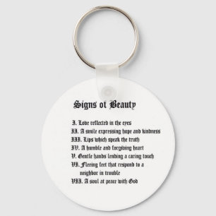 Signs of Beauty Keychain