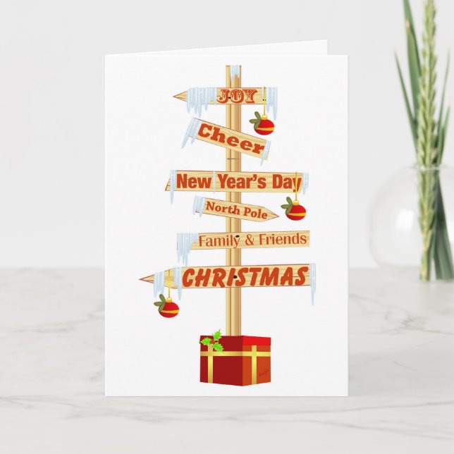 Signs of Christmas Holiday Card (Front)