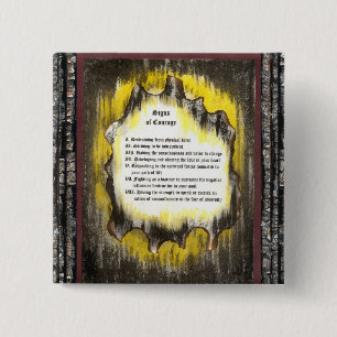 Signs of Courage 2 Inch Square Button