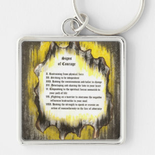 Signs of Courage Keychain