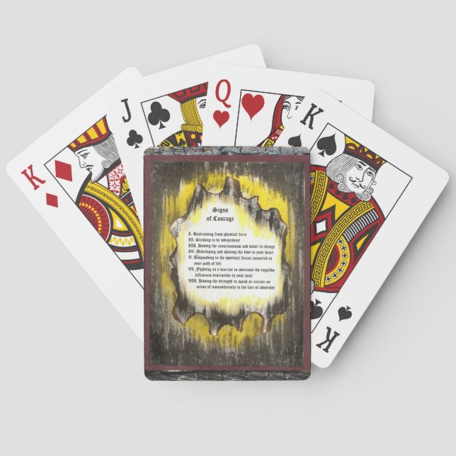 Signs of Courage Playing Cards (Back)