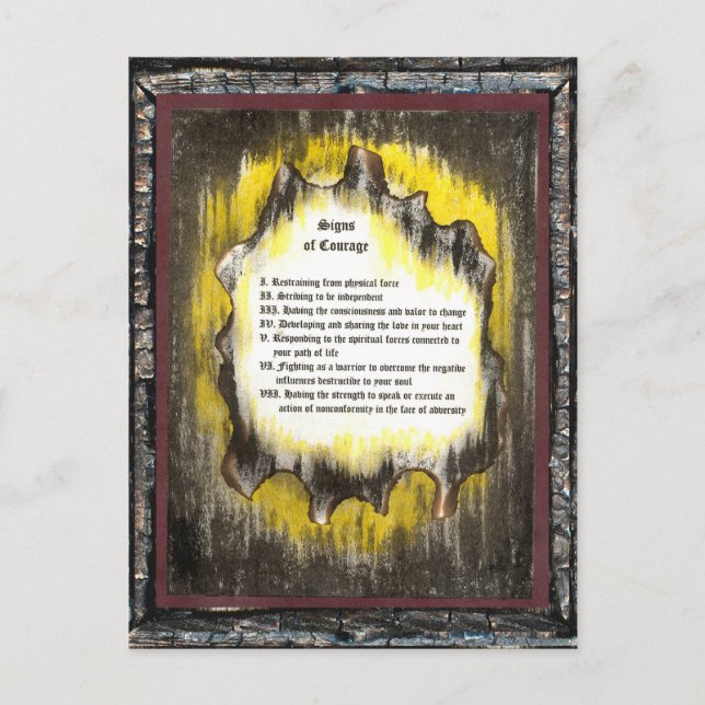 Signs of Courage Postcard (Front)