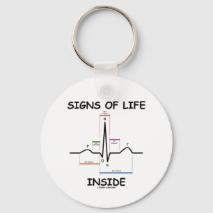 Signs Of Life Inside (ECG/EKG Heartbeat) Keychain