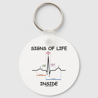 Signs Of Life Inside (ECG/EKG Heartbeat) Keychain